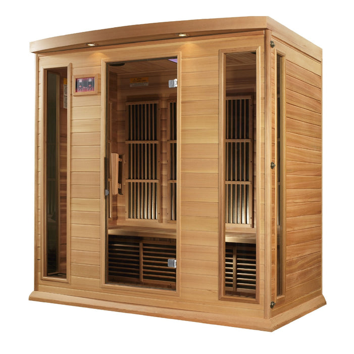 Golden Designs Maxxus "Montilemar Edition" 4 Person Near Zero EMF FAR Infrared Sauna - Canadian Red Cedar