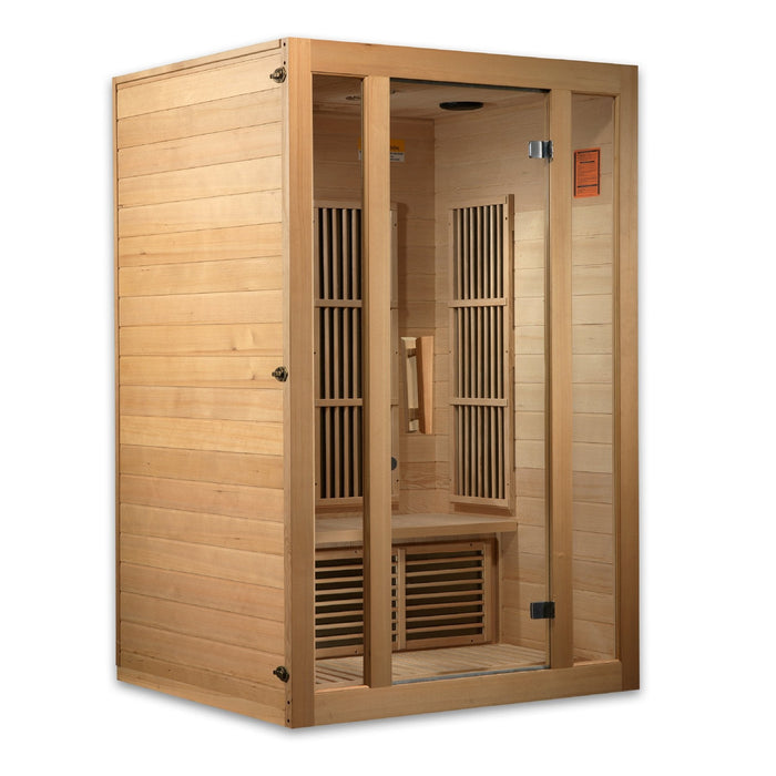 Golden Designs Maxxus "Seattle" 2 Person Low EMF FAR Infrared Sauna Canadian Hemlock - MX-J206-01