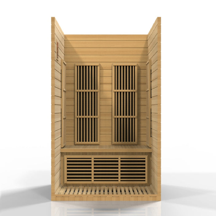 Golden Designs Maxxus "Seattle" 2 Person Low EMF FAR Infrared Sauna Canadian Hemlock - MX-J206-01