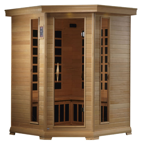 Golden Designs "Monte Carlo Elite" 4-5-person Corner PureTech Near Zero EMF Far Infrared Sauna - GDI-6445-01 - PrimeFair