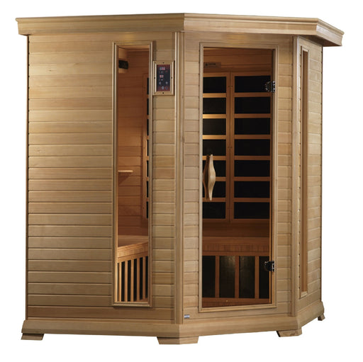 Golden Designs "Monte Carlo Elite" 4-5-person Corner PureTech Near Zero EMF Far Infrared Sauna - GDI-6445-01 - PrimeFair