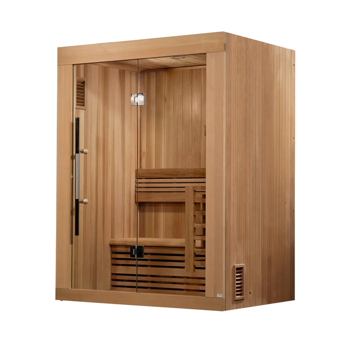 Golden Designs Sundsvall Edition 2 Person Traditional Steam Sauna Canadian Red Cedar - Gdi-7289-01