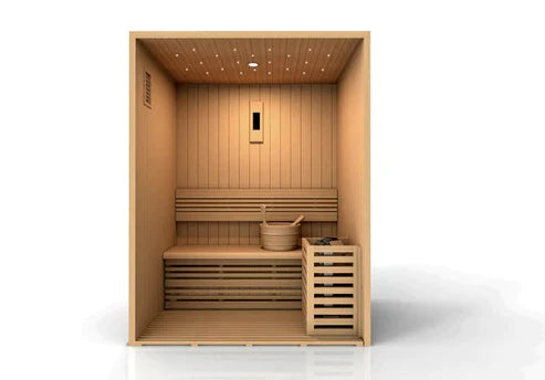 Golden Designs Sundsvall Edition 2 Person Traditional Steam Sauna Canadian Red Cedar - Gdi-7289-01