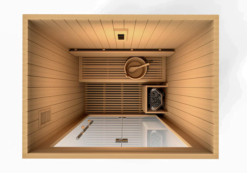 Golden Designs Sundsvall Edition 2 Person Traditional Steam Sauna Canadian Red Cedar - Gdi-7289-01