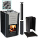 Harvia Pro 20 BK Pkg Wood-Burning Sauna Stove Package, 24kW