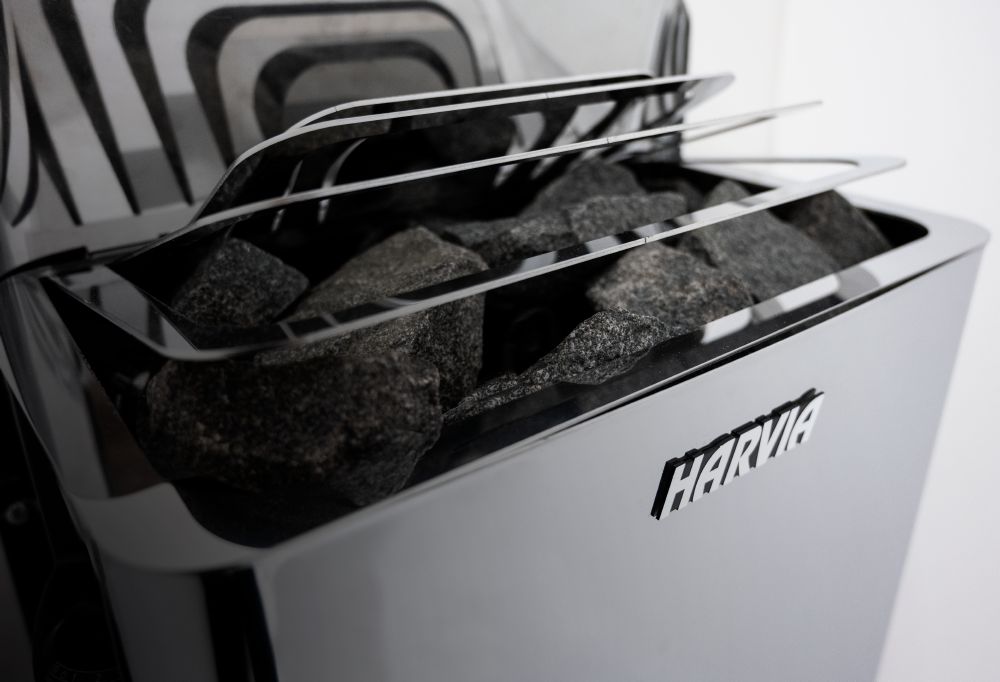 Harvia The Wall Series 8kW Electric Sauna Heater — close-up feature