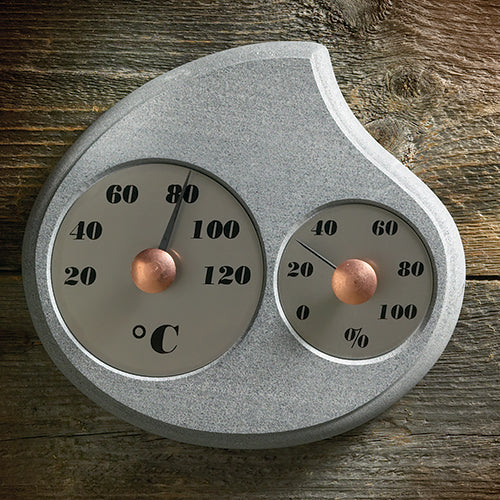 Hukka Maininki Sauna Celsius Thermometer & Hygrometer, Droplet - image 2