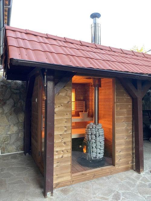 HUUM Thru-Ceiling Chimney Sauna Wood Stove Chimney Set, Thru-Ceiling - image 3