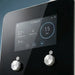 Close-up of the HydorX hydrogen bath machine touchscreen showing water temperature and session time