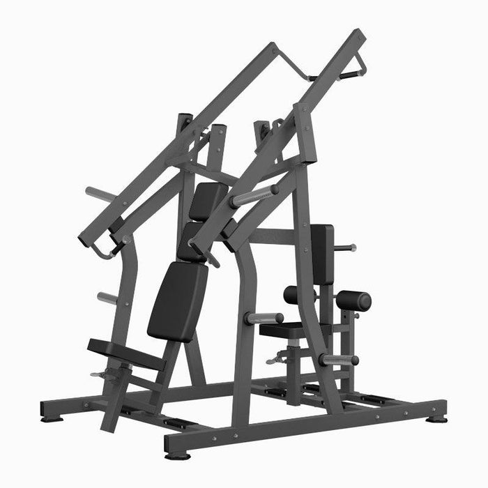 Muscle D Fitness Excel Iso-Lateral Chest/Back Combo - Muscle D Fitness - Plate Loaded - Gas Shock Assisted Sea... — front view