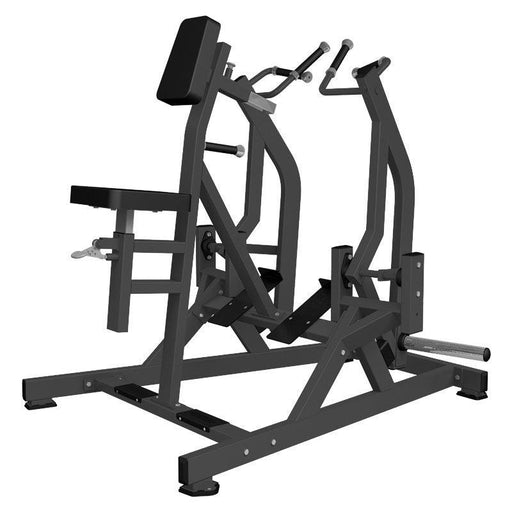 Muscle D Fitness Excel Iso-Lateral Seated Row - Muscle D Fitness - Plate Load Back Machine - Gas Shock Assiste... — front view