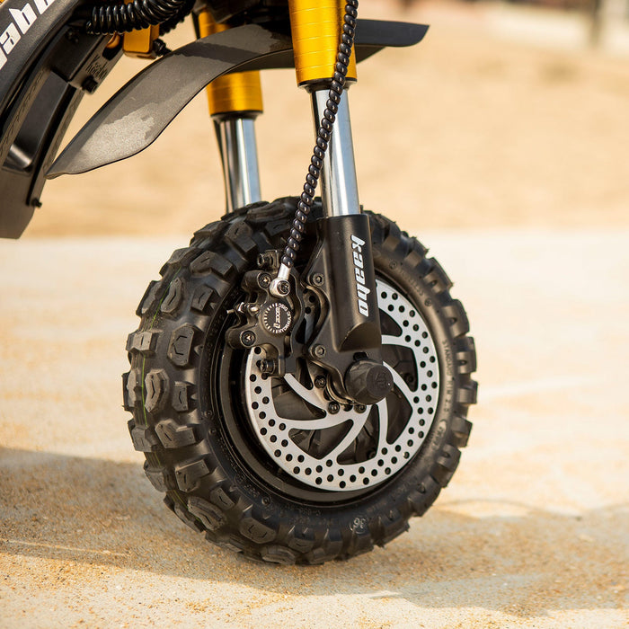 Kaabo King GT Pro front wheel with hydraulic disc brake and off-road tread tire