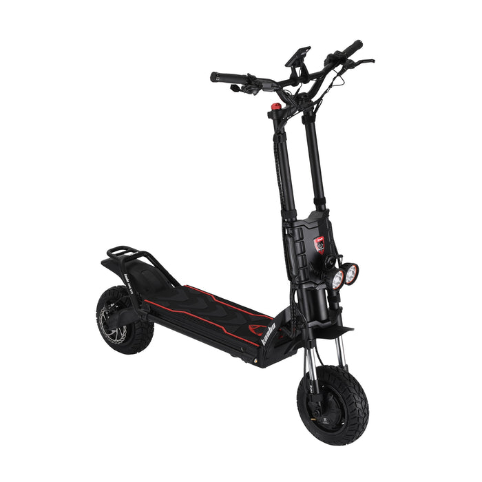 Kaabo GTR Max dual motor electric scooter for adults featuring dual-stem design, hydraulic suspension, tubeless tires, and forged aluminum frame