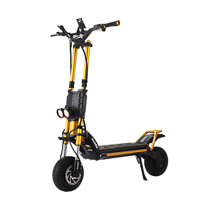 Gold Kaabo GTR MAX electric scooter hero image featuring dual 2000W motors, dual-stem frame, and performance design 