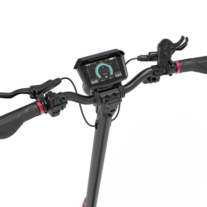 Kaabo KM03 center display with NFC and USB charging on Mantis X Plus electric scooter