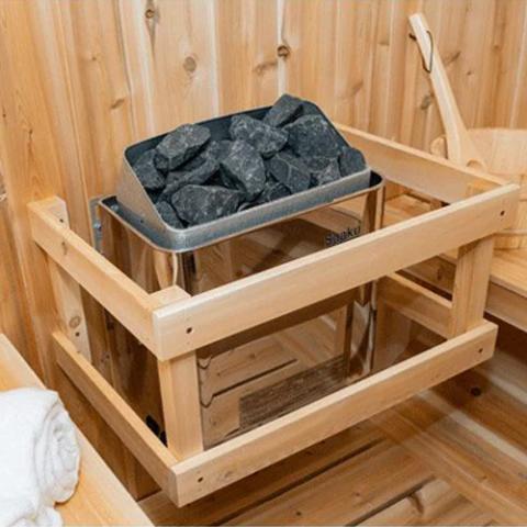 Harvia KIP45W 4.5kW Electric Sauna Heater — glass door detail