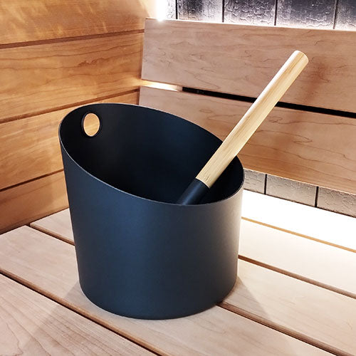 KOLO Sauna Set 4 Sauna Bucket and Ladle Set, Bamboo/Aluminum, 1.3 Gal - image 3