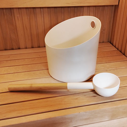 KOLO Sauna Set 4 Sauna Bucket and Ladle Set, Bamboo/Aluminum, 1.3 Gal - image 5