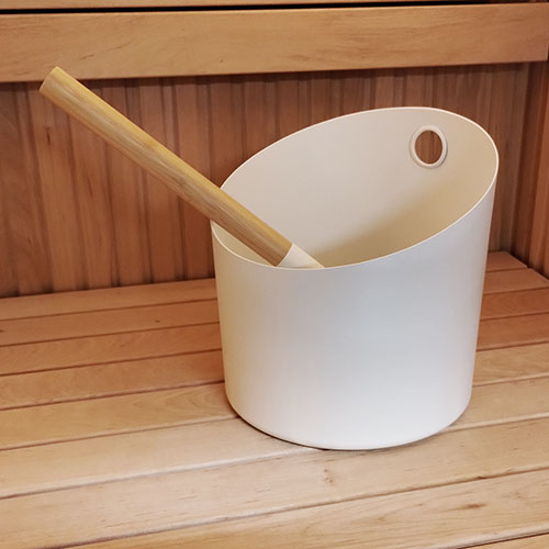 KOLO Sauna Set 4 Sauna Bucket and Ladle Set, Bamboo/Aluminum, 1.3 Gal - image 6