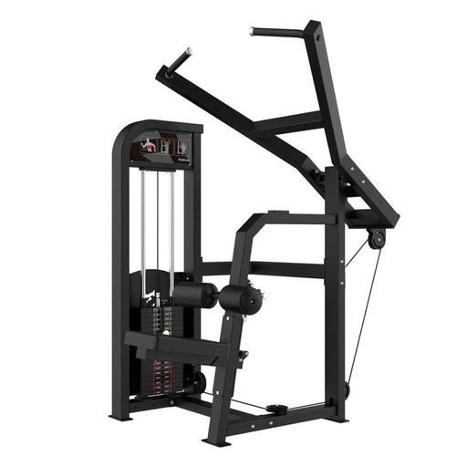 Muscle D Fitness Excel Lat Pulldown - Selectorized Lat Machine - Easy Seat Adjustment — front view