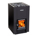 Harvia Linear 16 Black Wood Sauna Stove — exterior view
