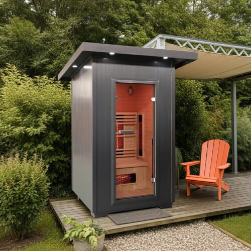 SunRay Logan 2-Person Outdoor Infrared Sauna 200D6 — exterior view