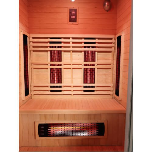 SunRay Logan 2-Person Outdoor Infrared Sauna 200D6 — interior lighting