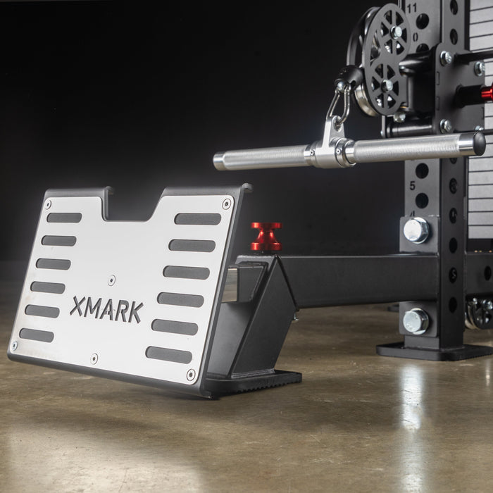 XMARK Commercial Half Rack Functional Trainer with Lat Pulldown and Low Row — adjustment mechanism