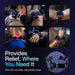 Kineon MOVE+ Pro worn on the neck, knee, wrist, and back with the adjustable strap for targeted relief