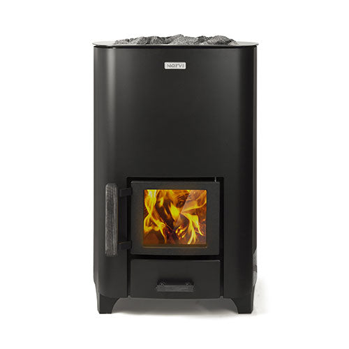 Narvi NC Black Wood-Burning Sauna Stove, Up to 17kW