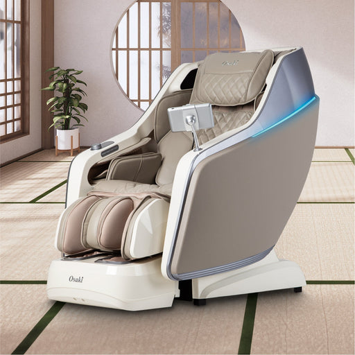 Osaki JP-Nexus 4D Made in Japan – 4D Massage Mechanism & SL massage chair upright in living-room setting