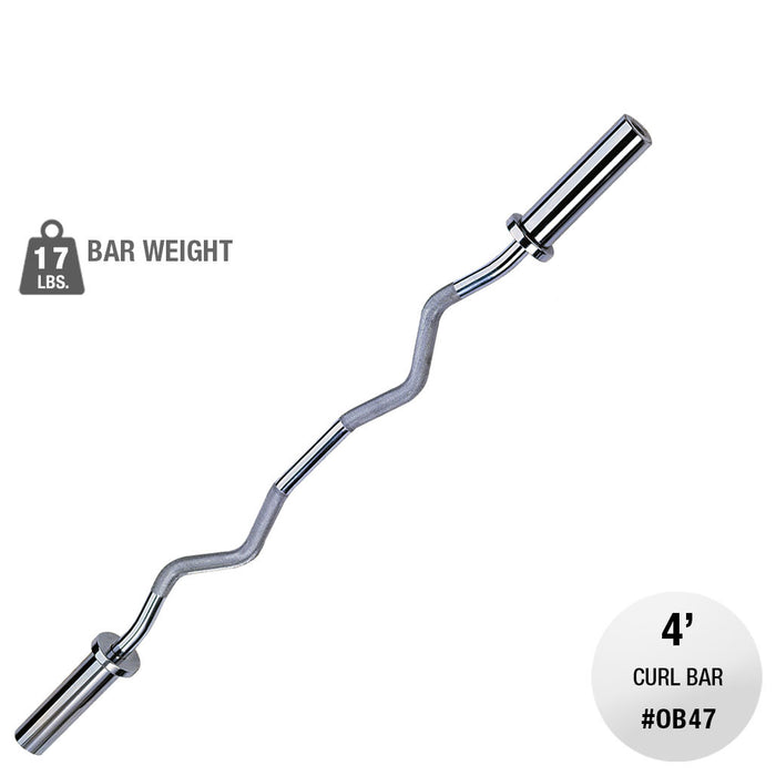 Body Solid 2-Inch Olympic Curl Bar OB47 front view