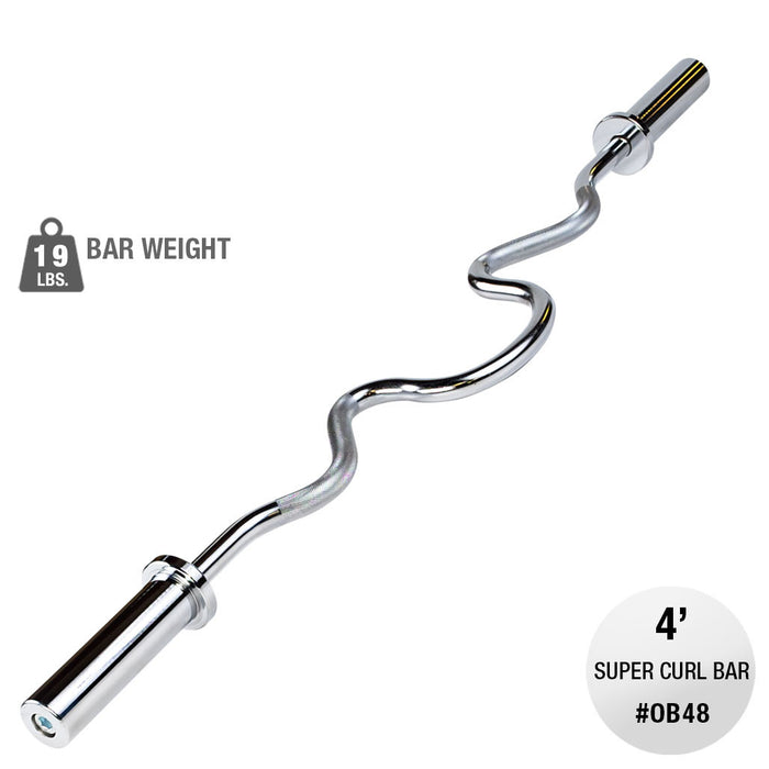 Body Solid 2-Inch Olympic Super Curl Bar OB48 front view