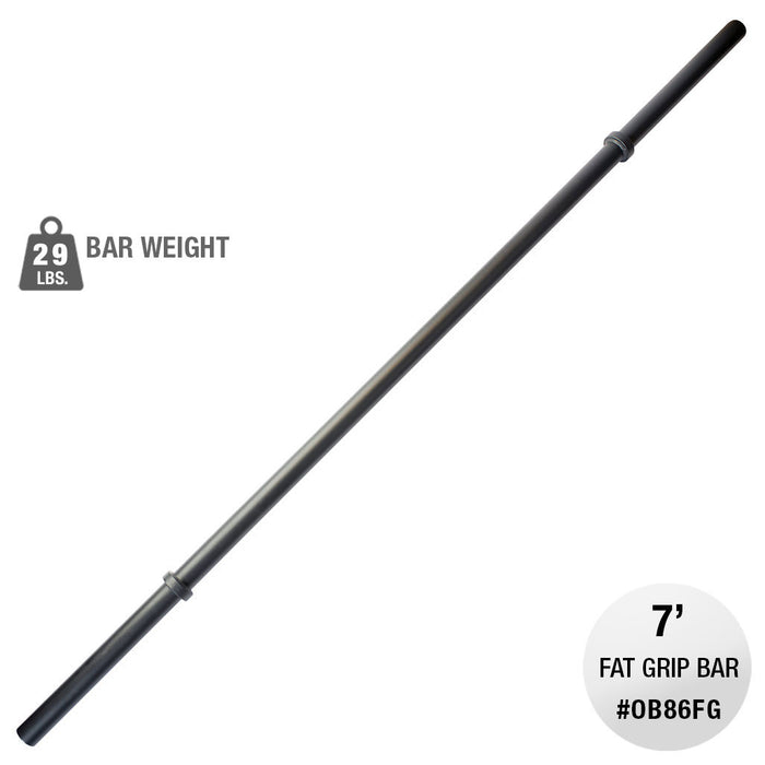 Body Solid Fat Grip 2-Inch Olympic Bar OB86FG front view