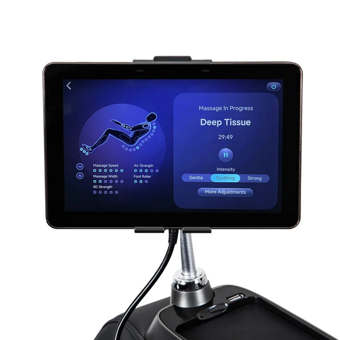 Osaki 4D+3D Bravo Duo Flex – 4D Massage Mechanism & SL massage program selection screen
