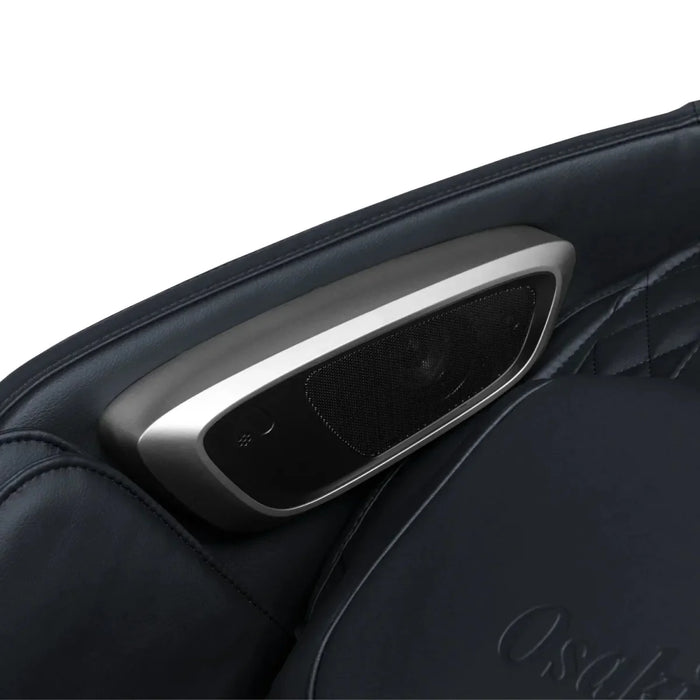Osaki 4D+3D Bravo Duo Flex – 4D Massage Mechanism & SL dimensional diagram showing footprint and clearance