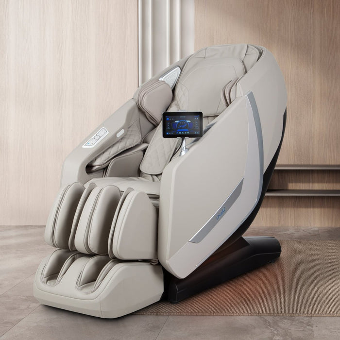 Osaki 5D+4D Kairos Duo – 4D Massage Mechanism & SL reclined in zero-gravity position showing full body coverage