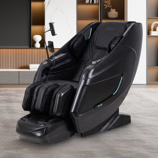 Osaki Virtus Duo 4D+3D – 4D Massage Mechanism & 3D Massage Mechanism reclined in zero-gravity position showing full body coverage