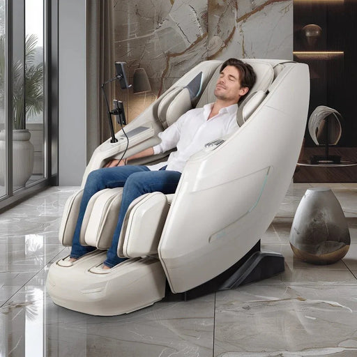 Osaki Virtus Duo 4D+3D – 4D Massage Mechanism & 3D Massage Mechanism massage chair upright in living-room setting