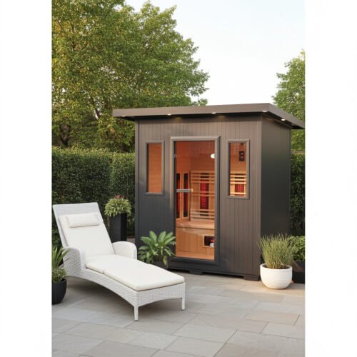 SunRay Pacific 4-Person Outdoor Infrared Sauna 400D6 — exterior view