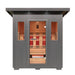 SunRay Pacific 4-Person Outdoor Infrared Sauna 400D6 — interior bench layout
