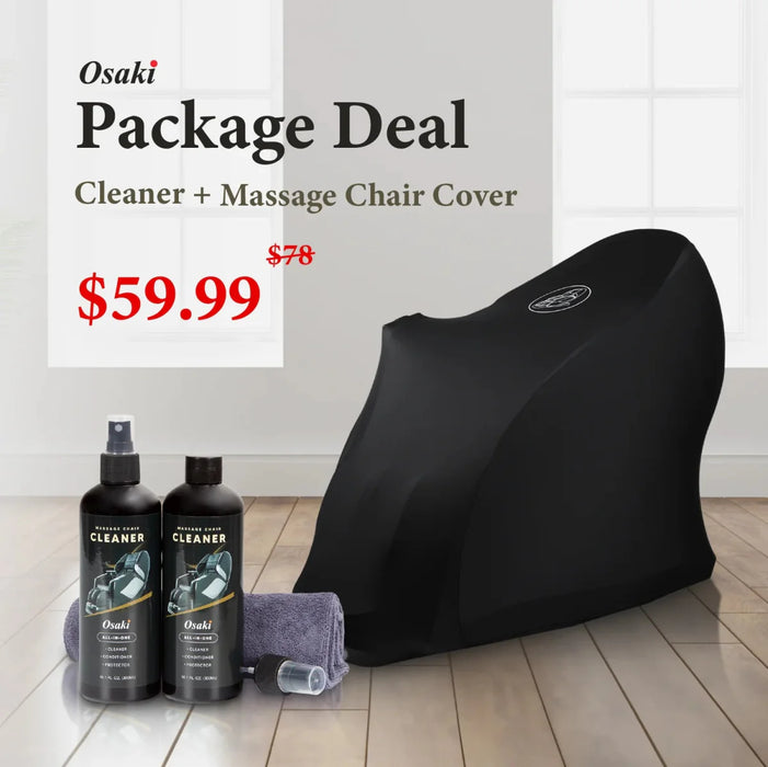 Osaki Package Deal (Cleaner + Massage Chair Cover) Accessory — front view