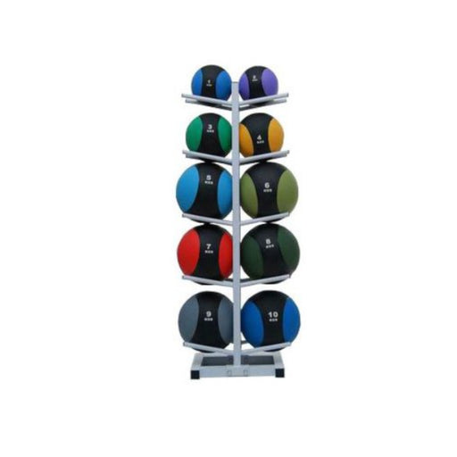 Paradigm MBR-10 double medicine ball rack - main product view showing 10-ball storage