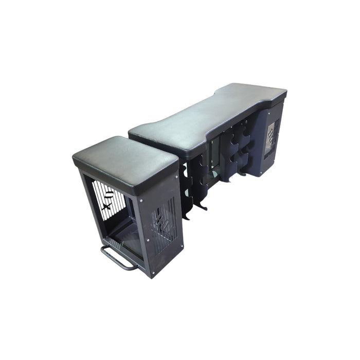 Paradigm FB-1 FitBox storage bench - main front angle view for home and light-commercial gyms