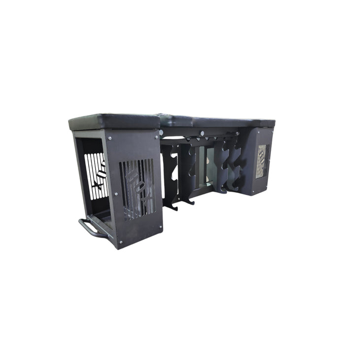 Paradigm FB-1 FitBox storage bench - detail view for home and light-commercial gyms