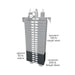 Paradigm GX6 50 lb Add-On weight stack add-on - weight stack detail view for home and light-commercial gyms