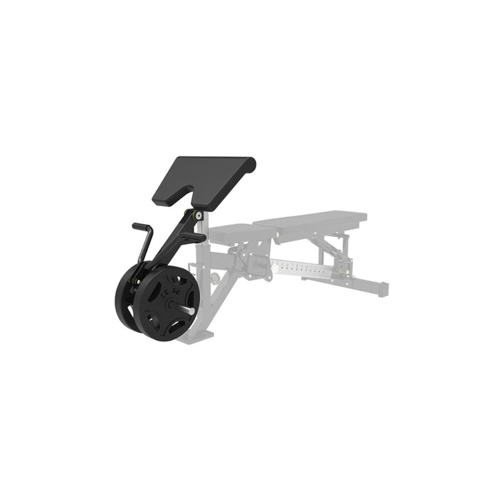 Paradigm MFB Arm Station preacher curl attachment - main front angle view for home and light-commercial gyms
