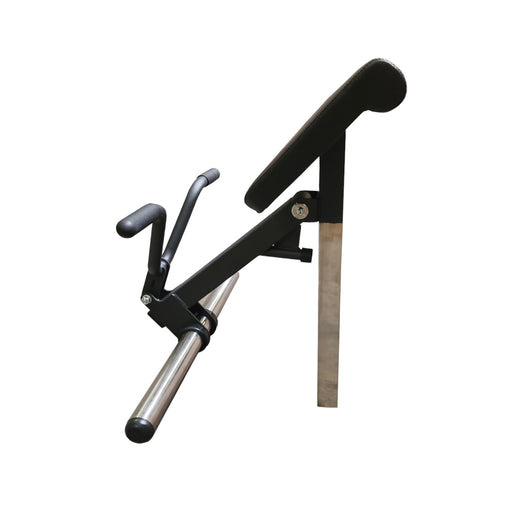 Paradigm MFB Arm Station preacher curl attachment - alternate angle view for home and light-commercial gyms
