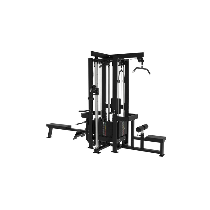 Paradigm MS-A4 4-stack multi-station gym - main front angle view for home and light-commercial gyms