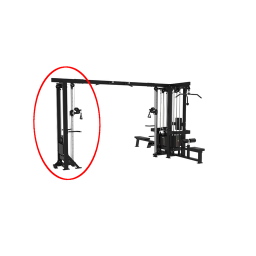 Paradigm MS-SP single pulley station - alternate angle view for home and light-commercial gyms